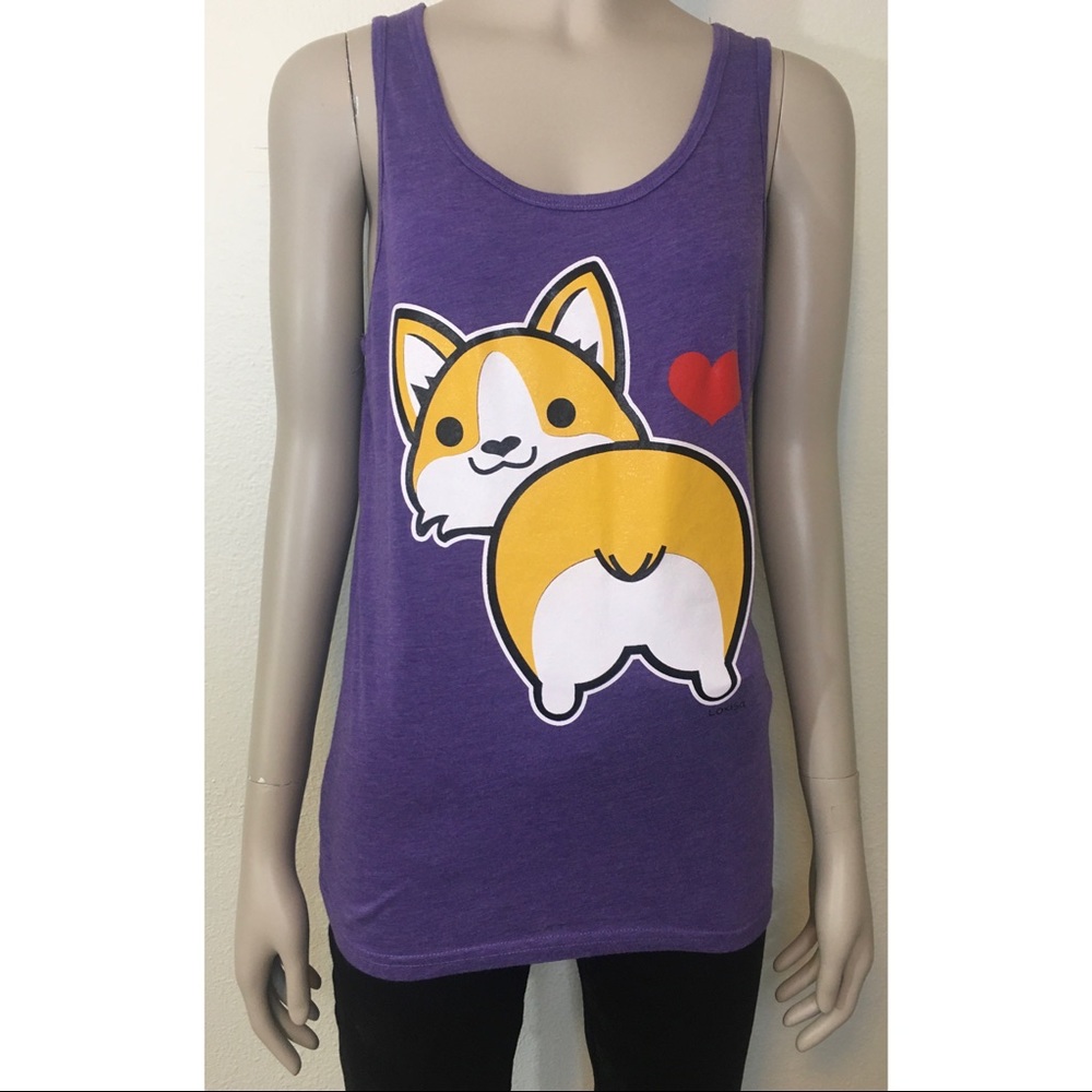 Lokisa I Love Corgi Butt Tank Top